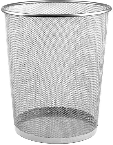 Sinoba Trash bin Waste bin Paper bin Wire height 34 cm 18 L (silver)