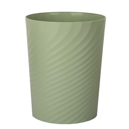 Sinoba Trash 8008 Récipient à déchets de papier Récipient à déchets en plastique idéal pour la chambre d'enfants bureau cuisine hauteur 32 cm 12L (vert)