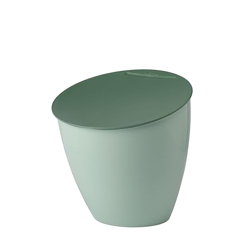 Mepal - Contenitore di rifiuti da cucina Calypso - Piccolo contenitore di scarto con coperchio - Compost contenitore per rifiuti cucina - Ideale per l'organizzazione della cucina - Cucina helper & lavastoviglie-safe - 2200 ml - salvia nordica