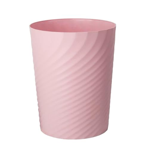 Sinoba Trash 8008 contenedor de residuos Papel contenedor plástico ideal para la habitación infantil oficina cocina altura 32 cm 12L (pink)