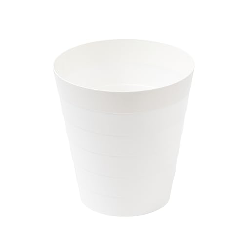 Sinoba Reciclaje contenedor de residuos 6105 contenedores basura contenedor plástico ideal para la habitación infantil oficina cocina altura 25 cm 9L (White)
