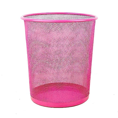 Contenedor de residuos sinoba contenedor basura contenedor de papel Altura de alambre 34 cm 18 L (pink)