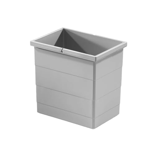 Hailo Interior Bucket 1093479 | 18 liter dubbelhöljd | avfallsbehållare användning för utrymmesbesparande Tandem / Rondo | Plastic Light Grey Replacement avfallsbehållare Passing Models 3603631, 3603931, 3612231, 3612241