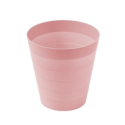 Sinoba Reciclaje contenedor de residuos 6105 contenedores basura contenedor plástico ideal para la habitación infantil oficina cocina altura 25 cm 9L (pink)